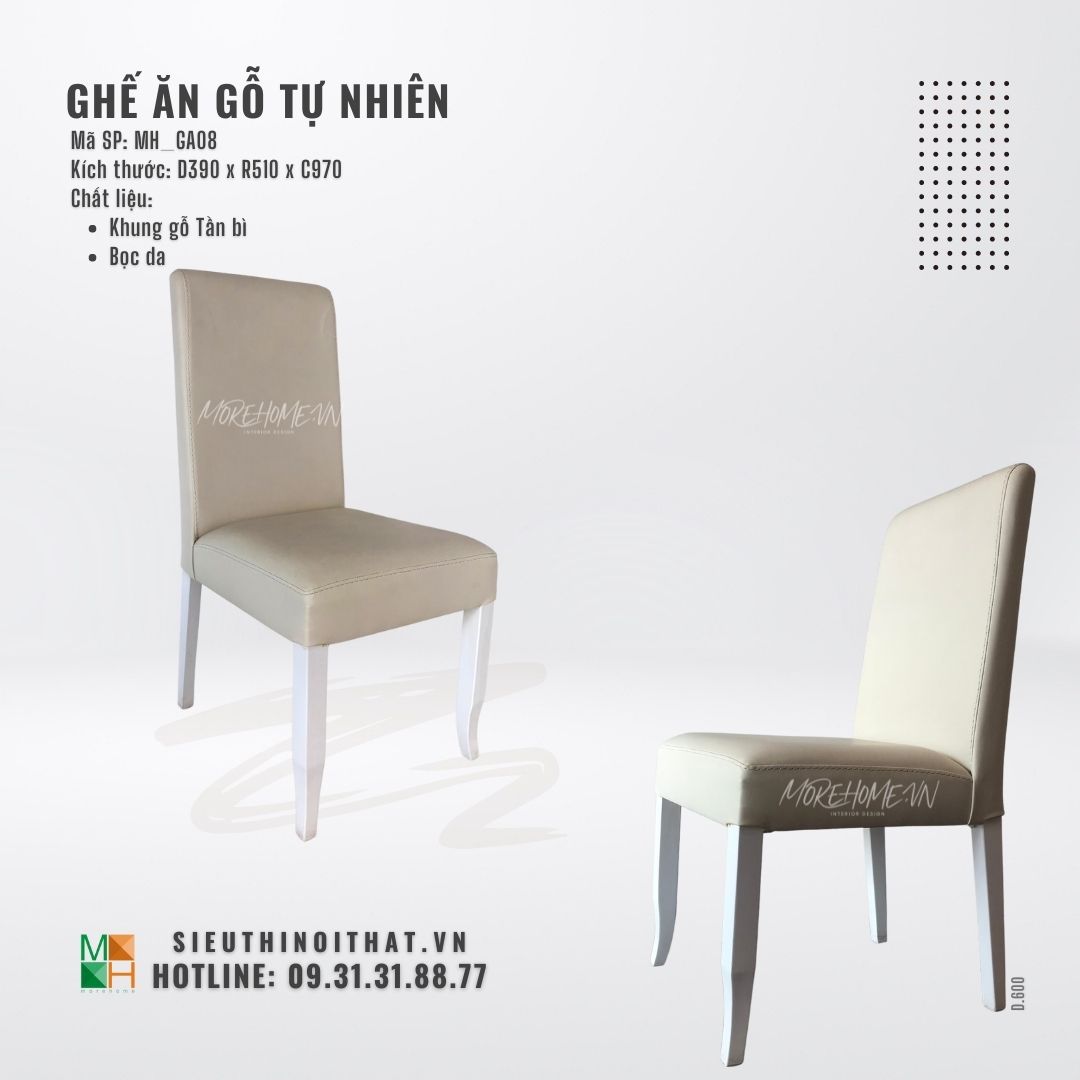  Ghế ăn gỗ tự nhiên MH - GA08